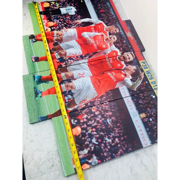 ARSENAL Fútbol Club AFC Goal Celebration 4-Piece Canvas Wrap TOTTENHAM 2016 EUC - Picture 8 of 12